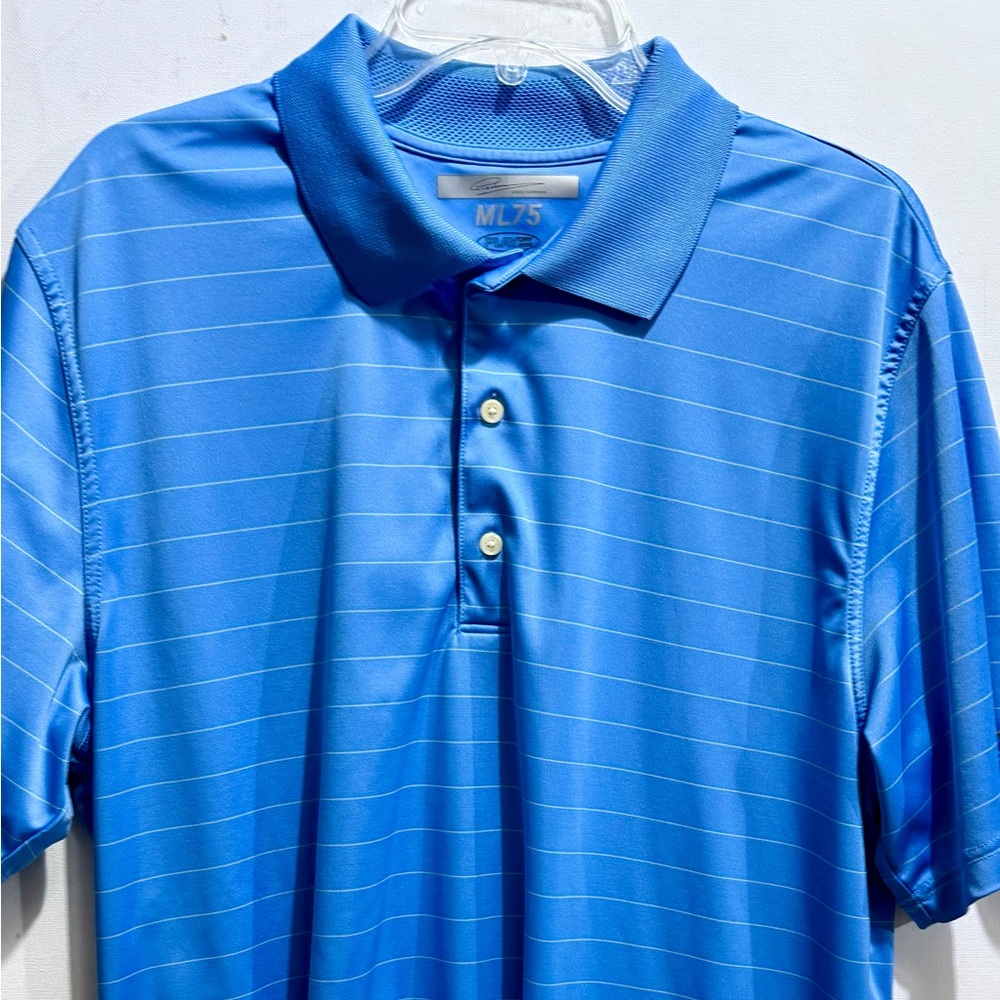 Greg Norman Collection Blue Polo Performance Shirt
